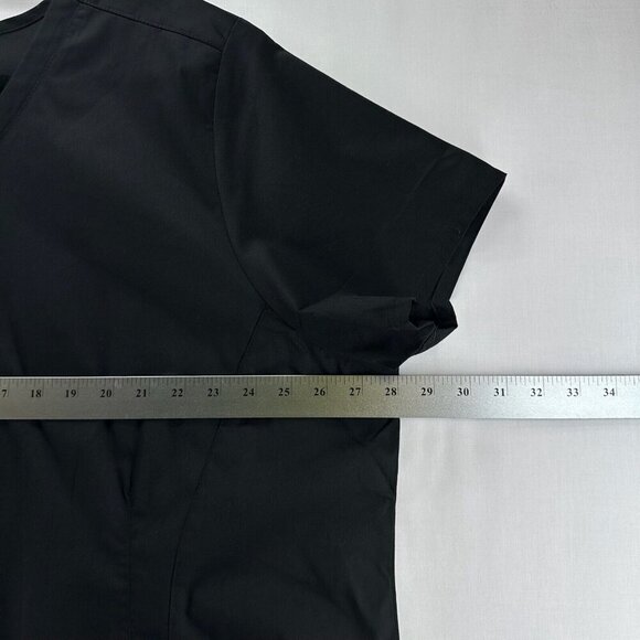 WonderWink WonderWORK Scrub Top Womens Sz 3XL 105 Shaped V-Neck Medical Black - Picture 9 of 11